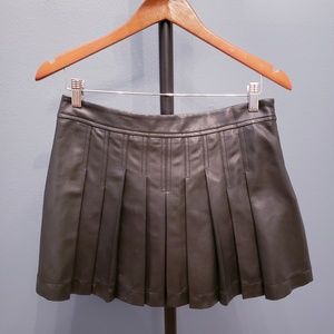 Faux Leather Pealeted Skirt